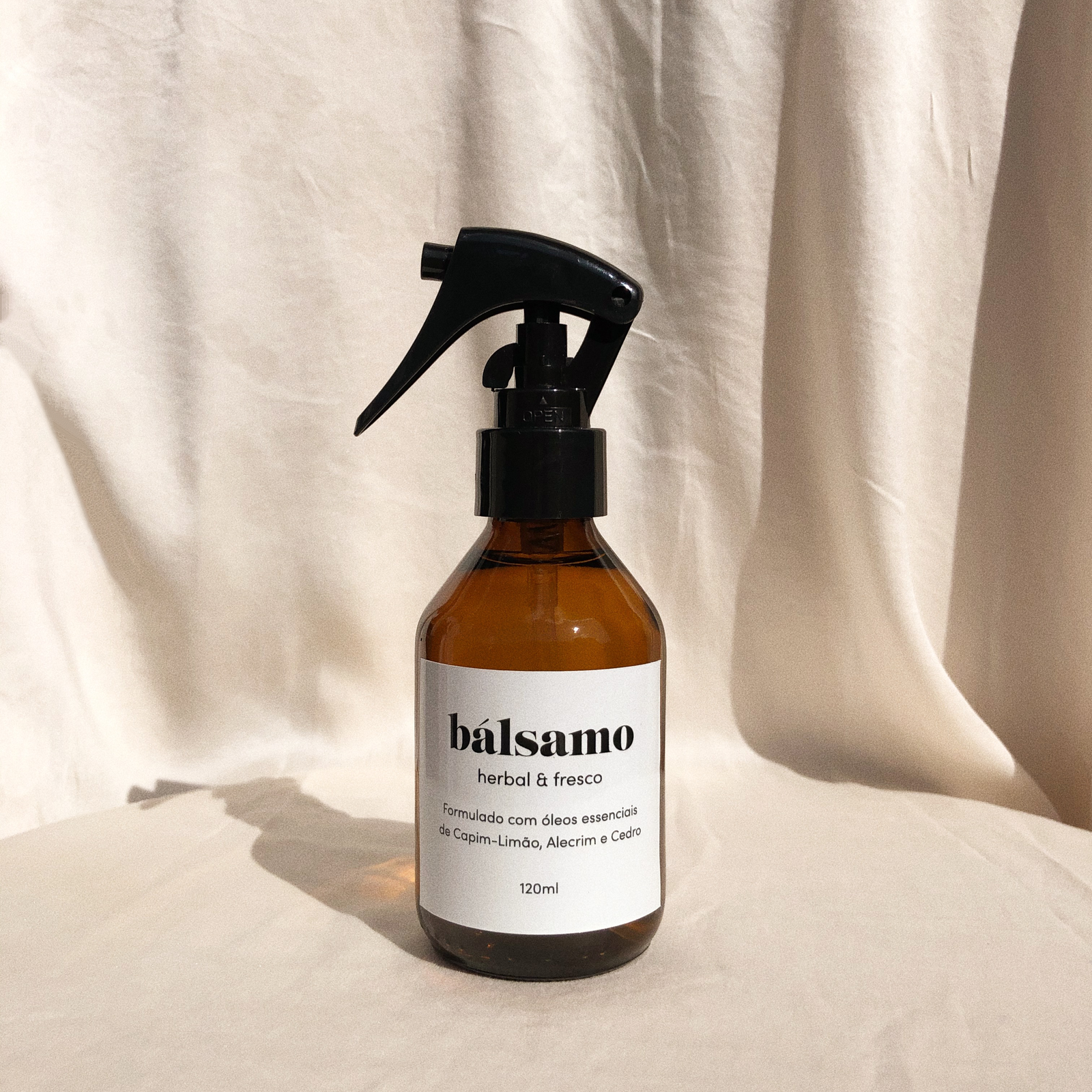 Home Spray Herbal Fresco Vidro Ambar 120ml