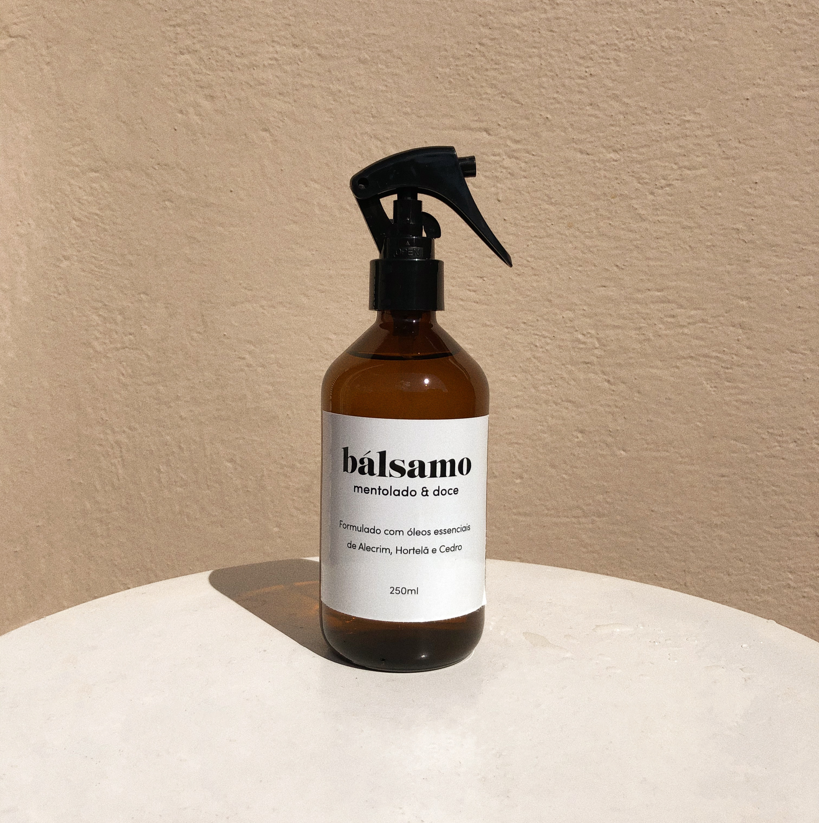 Home Spray Mentolado Doce Vidro Ambar 250ml