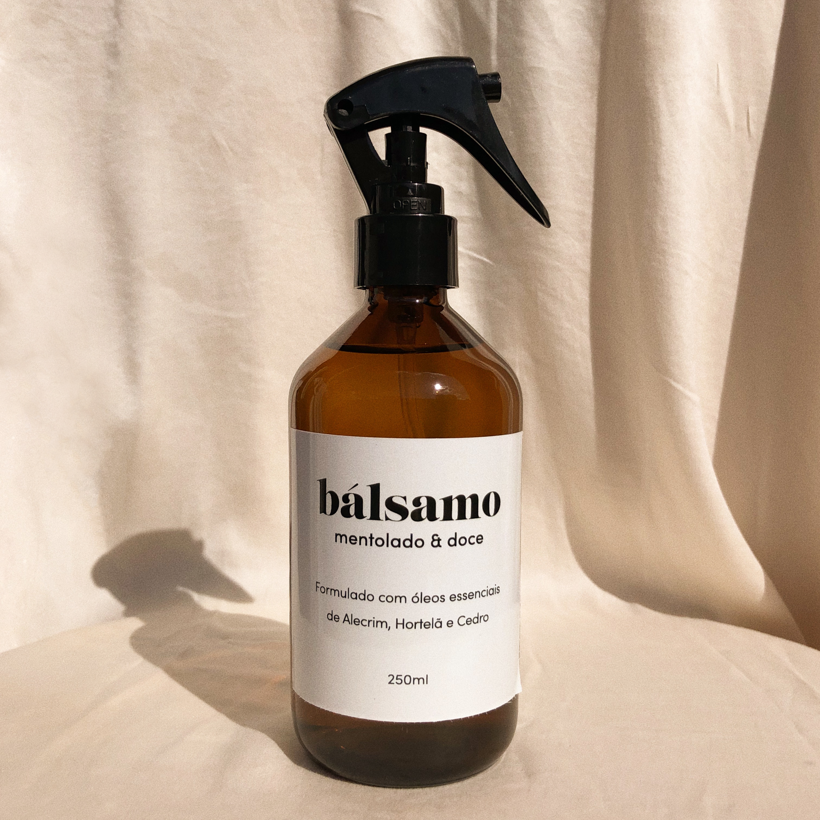 Home Spray Mentolado Doce Vidro Ambar 250ml