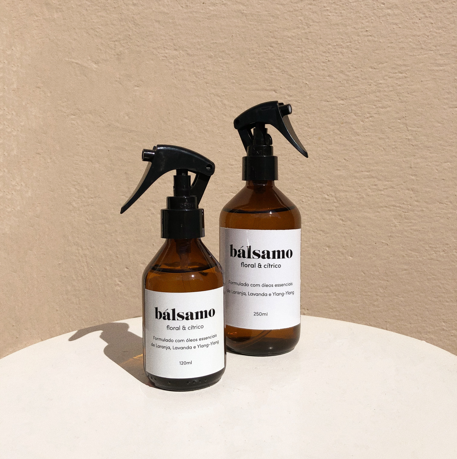 Home Spray Floral Cítrico Vidro Ambar 120ml 250ml